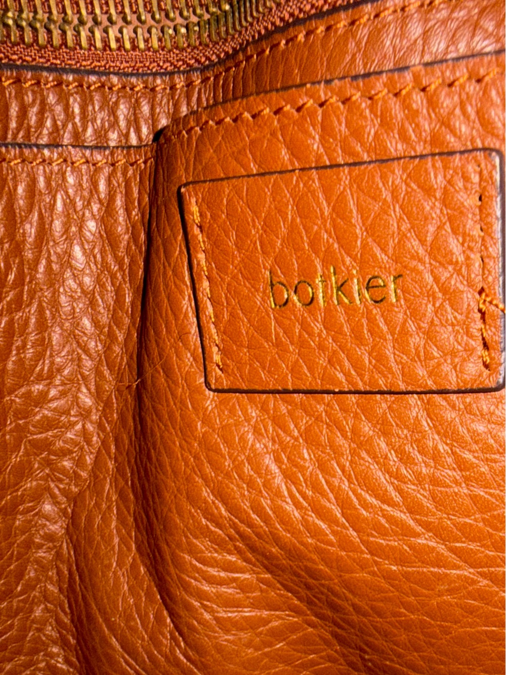 Botkier Tan Cream and Black Leather Tote Bag - Picture 10 of 10